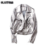 Silver Leather Jacket